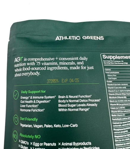 OEM AG1 Athletic Greens Powder Supplement Convenient Daily Nutrition 30 Days Supply Greens Powder for Energy Nutrition