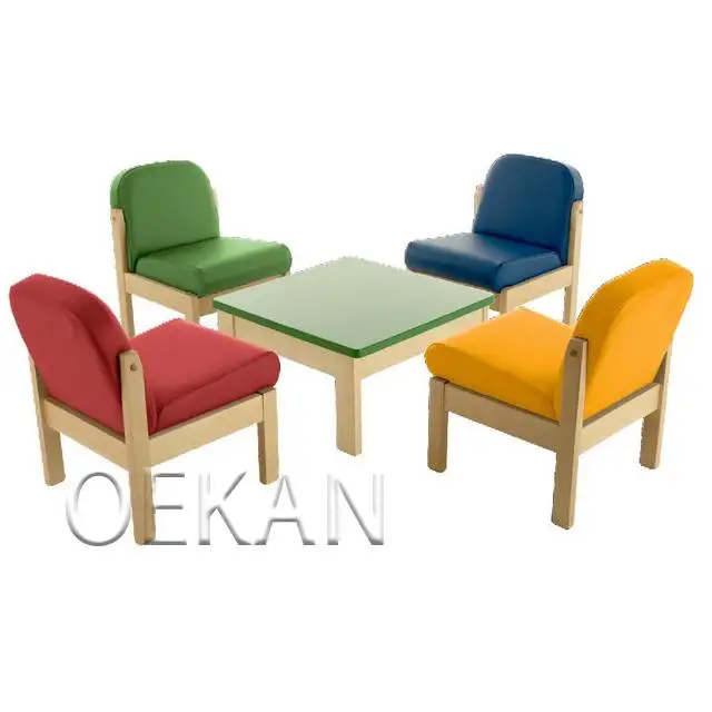 Home Hospital Furniture Solid Wood Waiting Room Luxury Sofa Chairs with Wooden Legs Soft Seat Dressing Room Decorative Chair
