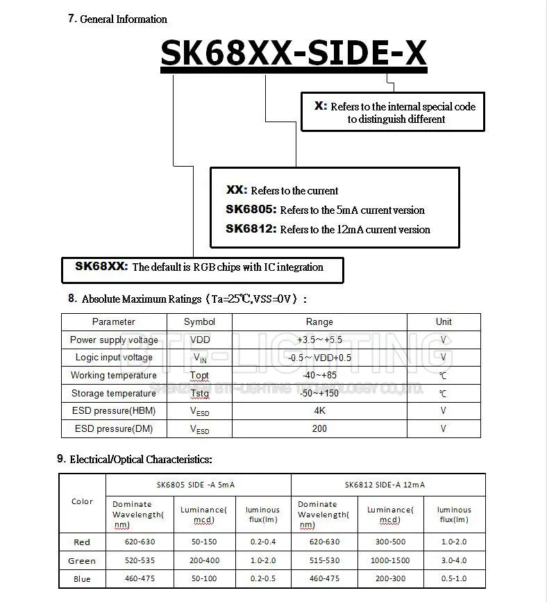  Лучшие продажи SK6812 SIDE-A 1500 шт./упак. smd 4020 светодиодный чип DC 5V 0 1 Вт/шт. для светодиодной