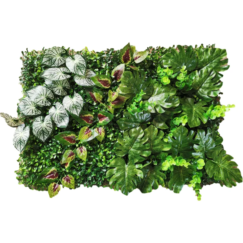 High Quality Plastic Material Made Fake Plants Artificial Grass Boxwood Panel Hedge Mat For Garden Privacy Wall Decoration