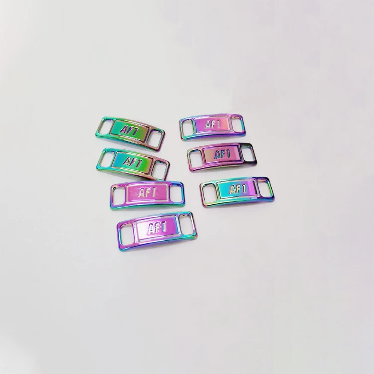 Factory price AF1 dubrae shoe lace metal tag shoelace metal lock for sneaker