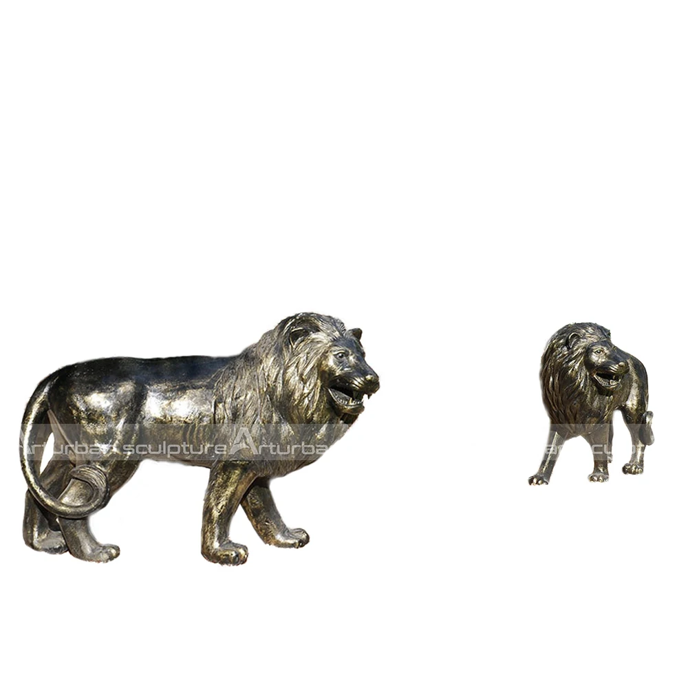 Bronze Lion Statue For Garden Decoration Antique Wildlife Metal Lion Pair Garden Statue In Low Price