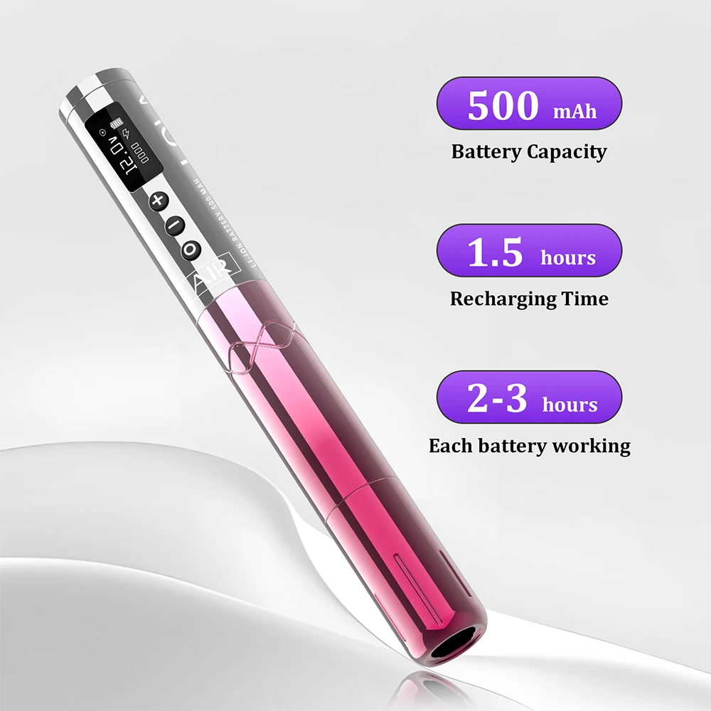 EZ tattoo 3V Ultra Low Voltage New Upgrade Lola Air Electric PMU Machine smp Wireless Tattoo Device with 2 Extra Power Packs