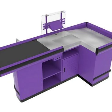Checkout Counters Supermarket Counter With Convey Belt, checkout counter cashier desk