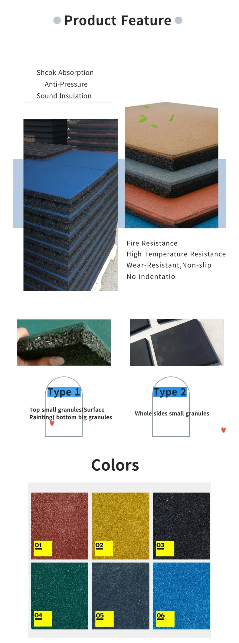 rubber tile details
