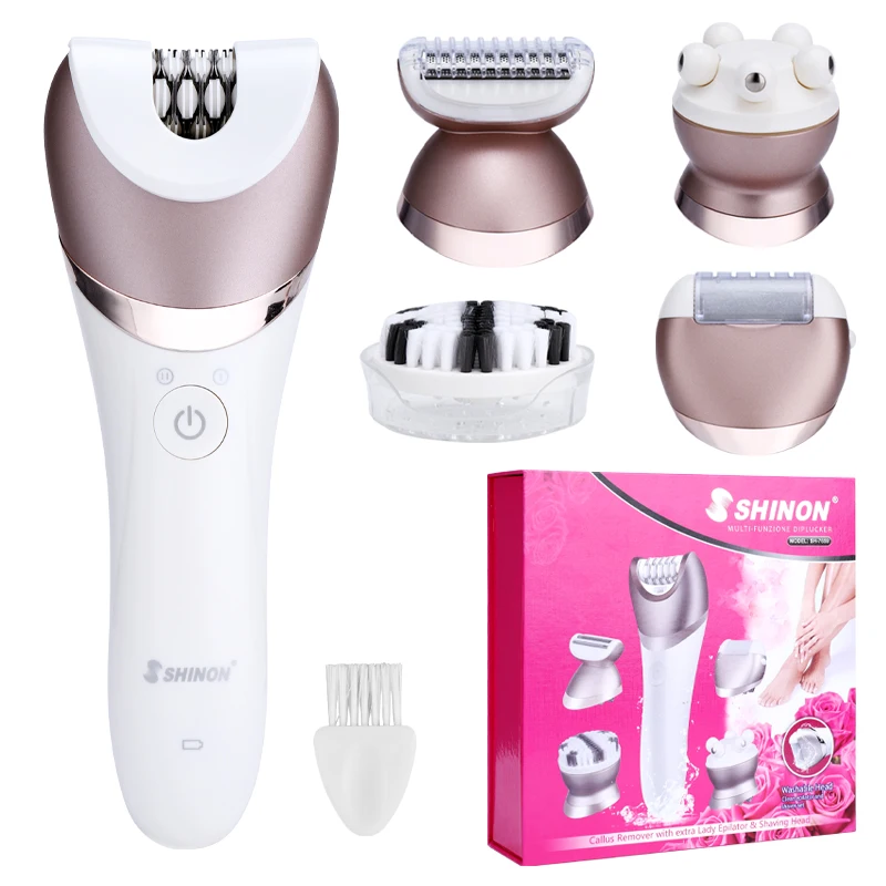 SHINON SH7659 Multifunctional 5 In 1 Rechargeable Electric Female Shave Epilator Hair Remover