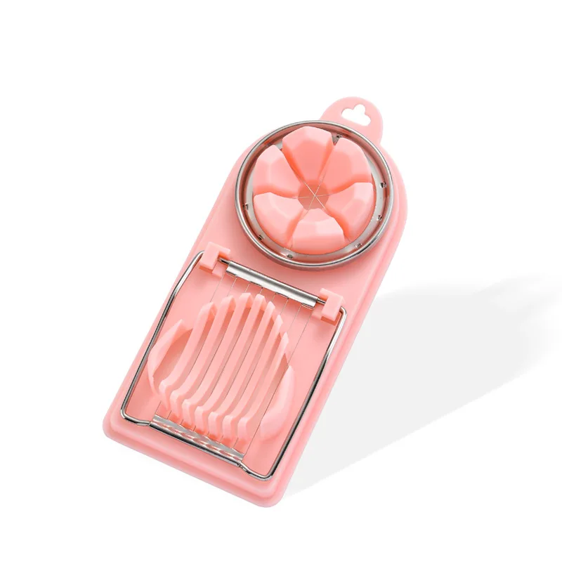 Egg Tools Multifunctional egg cutter Kitchen Eggs Salad tools Strawberry banana fruit Stainless steel Slicer for Kitchen Use