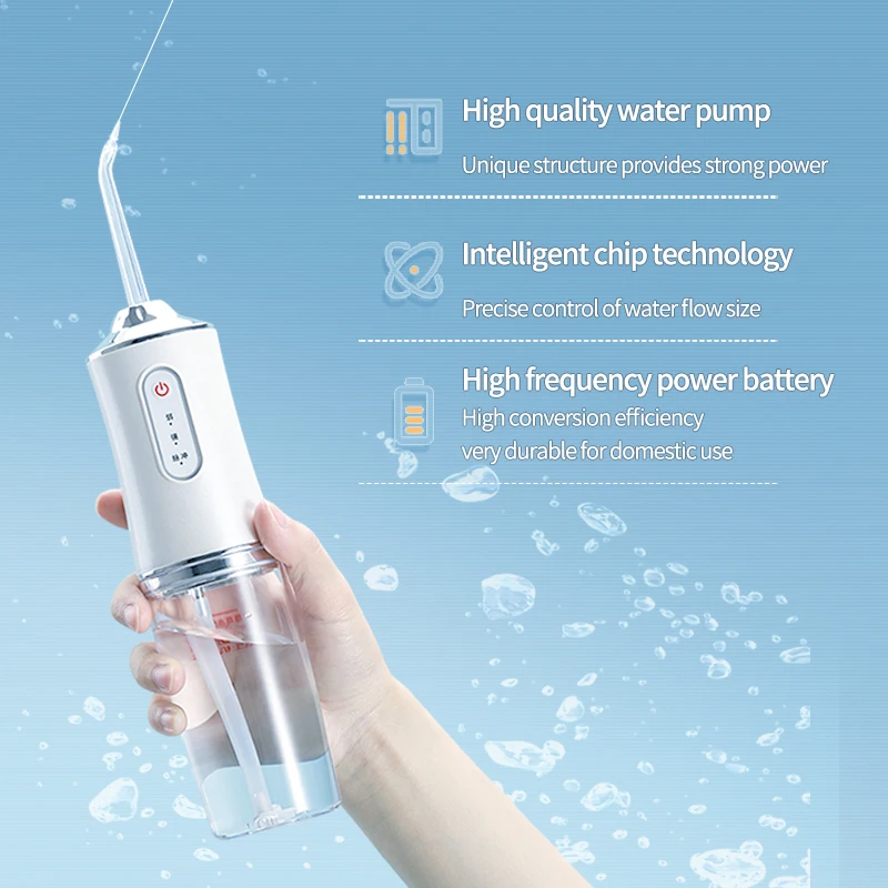 350ML Electric Water Flosser USB Rechargeable Cordless Teeth Whitening Remove Teeth Stain Portable Oral Irrigator For Traveling