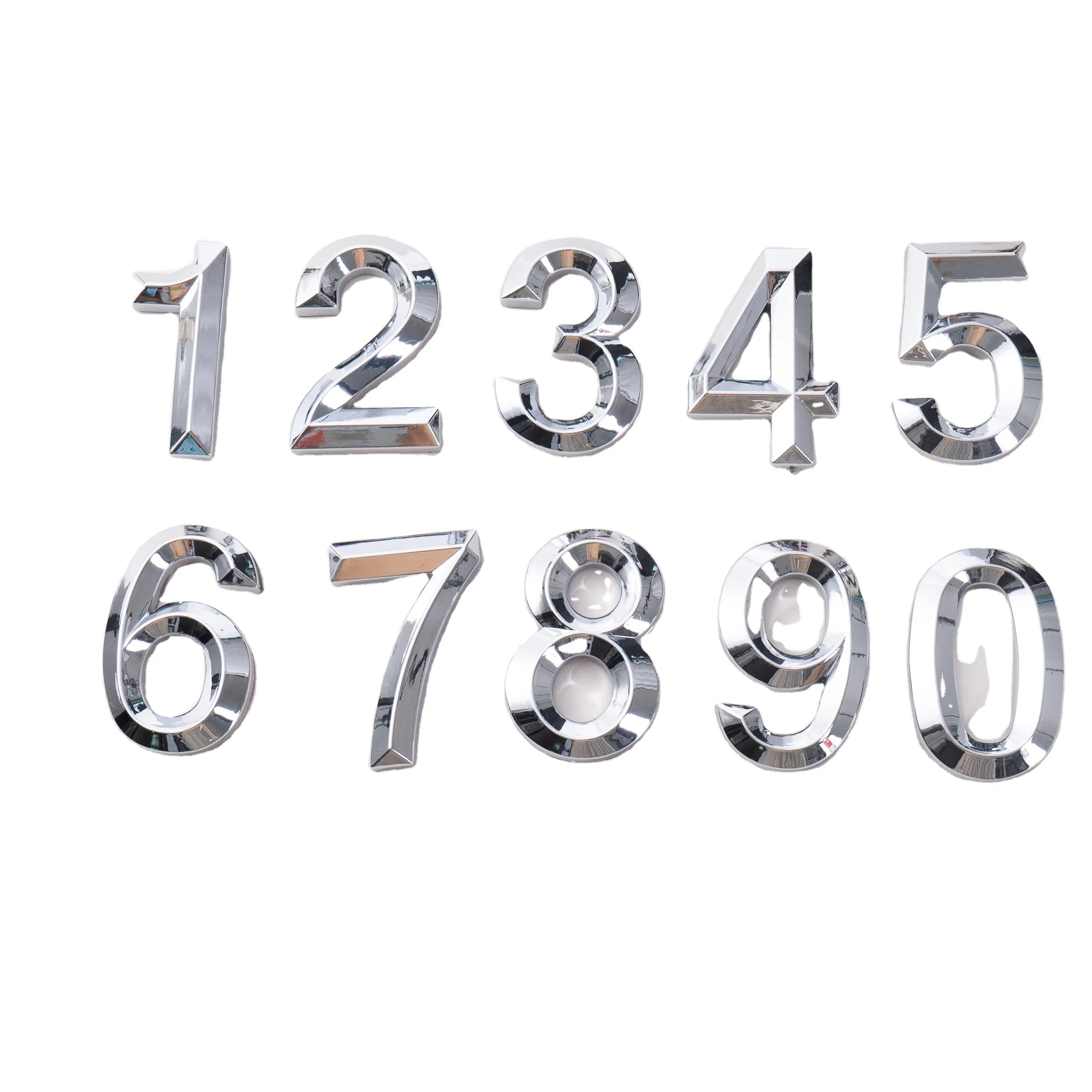 Ready To Ship Hot Sales Car Letter Stickers Chrome Silver Digit Cars Letters For Cars