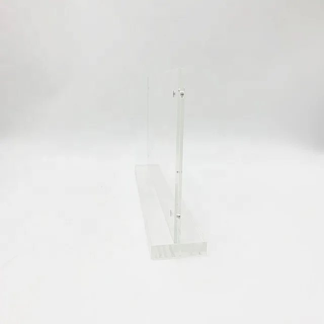New product Acrylic Sign Holder A5 Vertical T Shape Double-Sided Magnet Desktop Display Holder