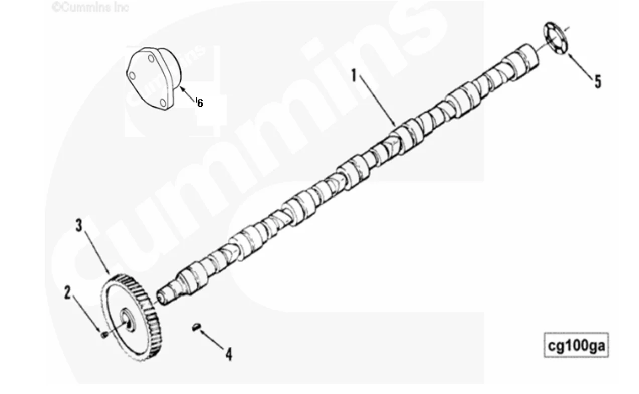 3029652 CAMSHAFT for Engine NTA855-C360 NTA855-C280 BCIII Construction Machinery Parts Engine Parts  for Sale