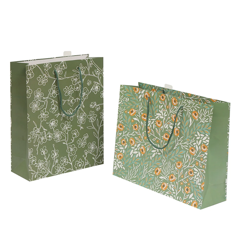 10 Kg Flour Floral Printed Brown Summer Straw Tropical Paper Gift Square Hand Shopping Bag With Your Own Logo Wedding Bag Shinny