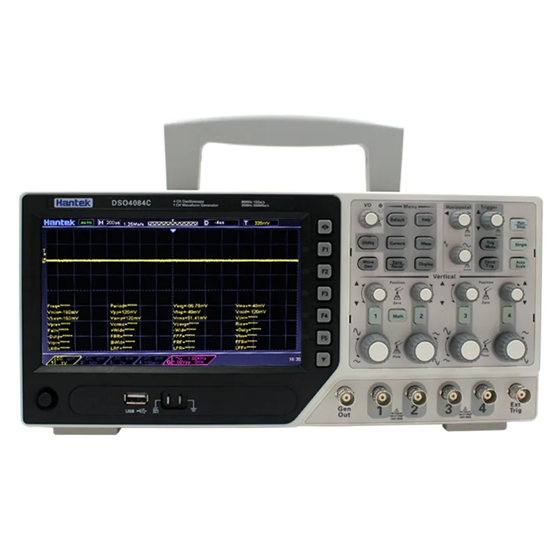 Hantek Dso4084c 4 Channel Digital Oscilloscope With 1ch Arbitary Function Waveform Generator