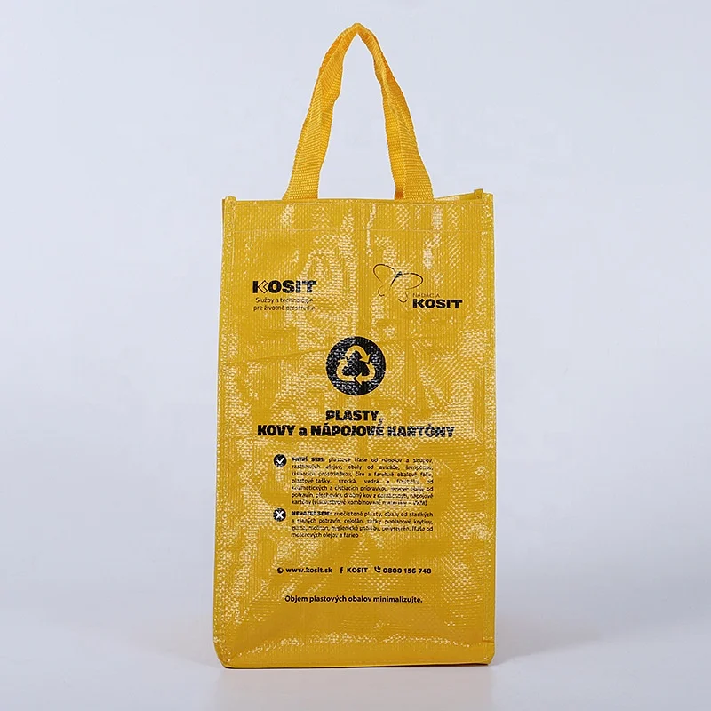 3 in 1 Customized Reusable Household Polypropylene Waste Sorting Storage Trash Garbage PP Woven Tote Bag