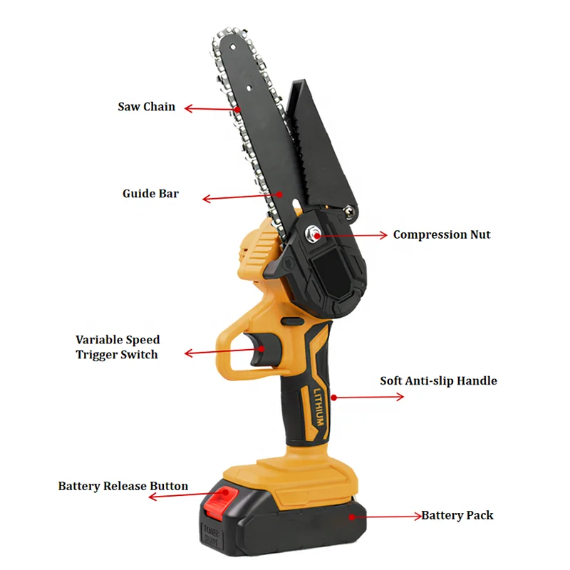 Ananke Tools Most selling Cordless Chainsaw  Wood Cutting machine Branch cutting convenient garden pruning power tools