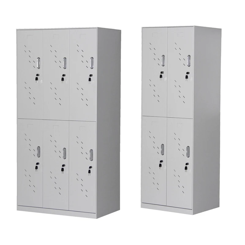 Swimming Pool Steel Storage Cabinet Swing Door Metal Locker With Keys