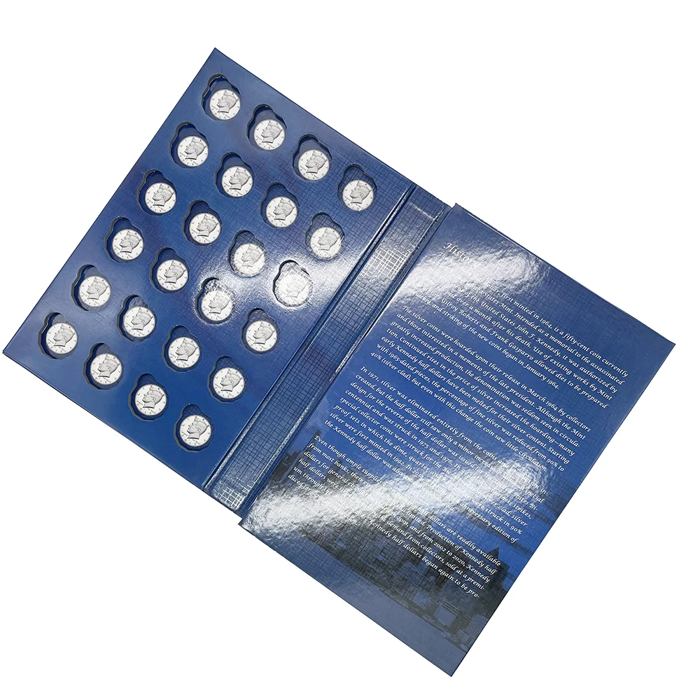 2022 USA Half dollar Coin Collecting Album equipped 120 capsule and writing stickers