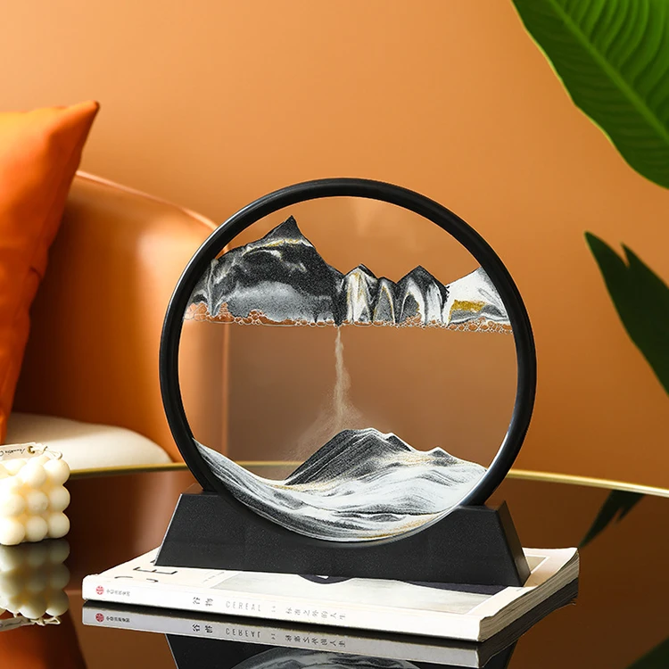 High-end Light Luxury Magic Sand Art Quicksand Painting Hourglass 3d Deep Sea Sandscape Quicksand Painting For Home Decor