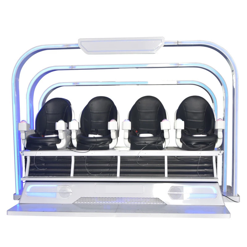 2023 New Arcade Game 4 Person 9D Virtual Reality Simulator Roller Coaster Shooting Games For Amusement Park