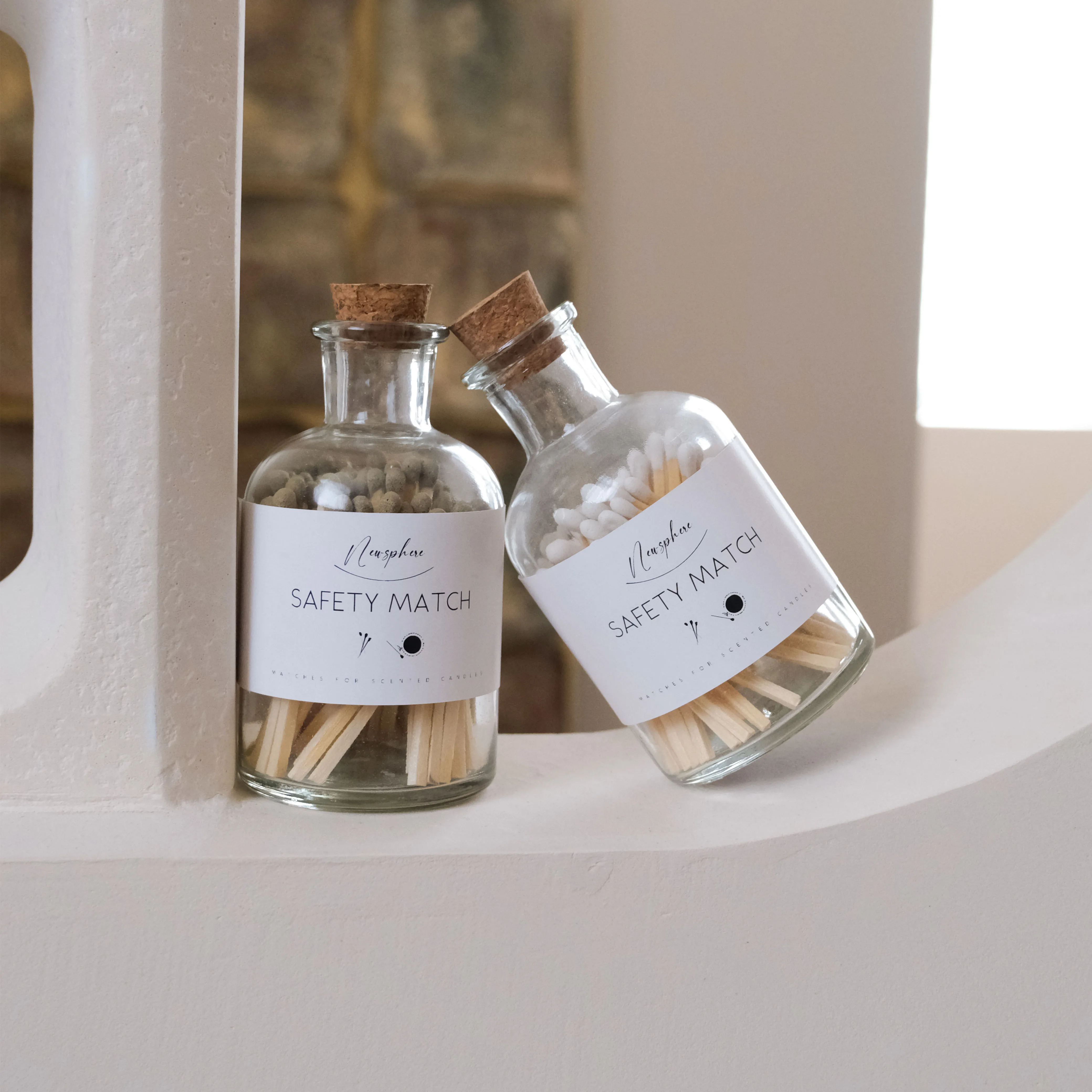 Красивые спички палочки в стеклянной банке