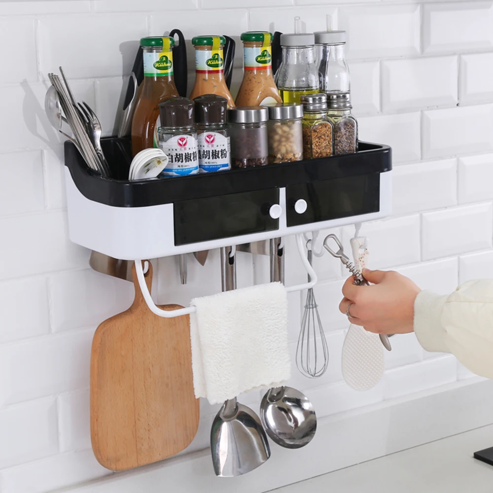 
Custom plastic wall mounted kitchen storage shelf 