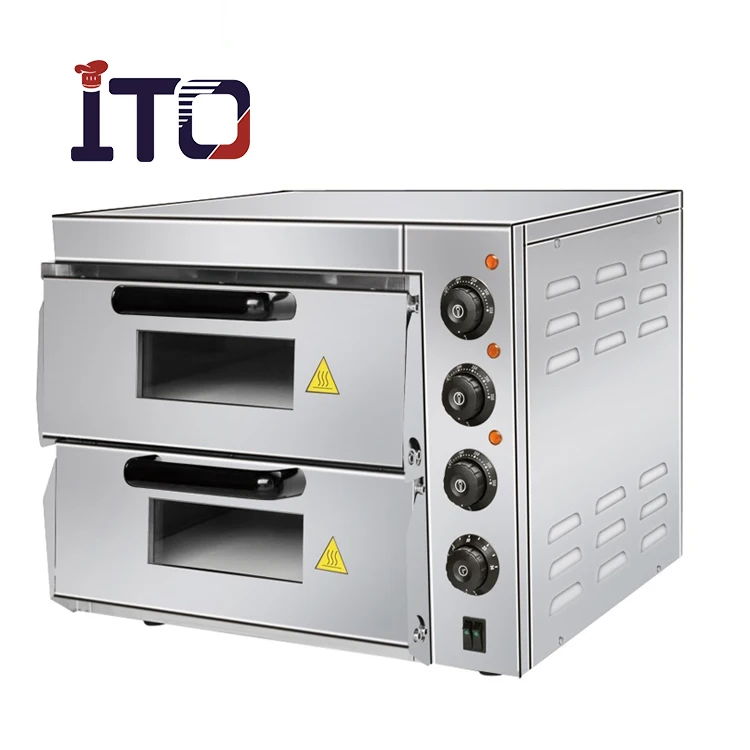 Оборудование для закусок двухсекционная Машина Для Выпечки Пиццы столешница коммерческая электрическая печь хлеба пиццы
