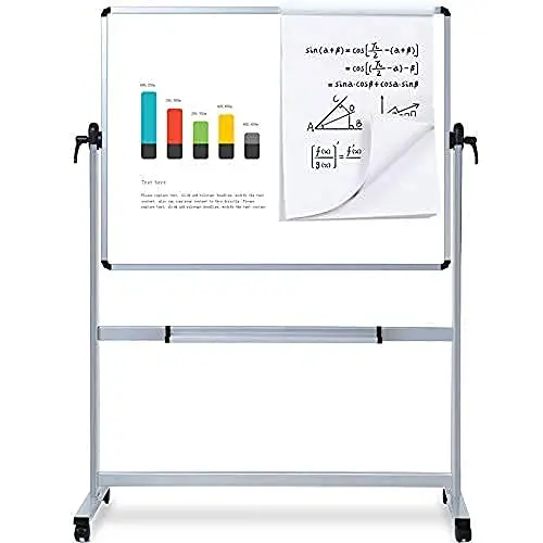 VCW Mobile Magnetic Double Sided School White Board Stand Classroom Teaching Writing Tableau blanc Board