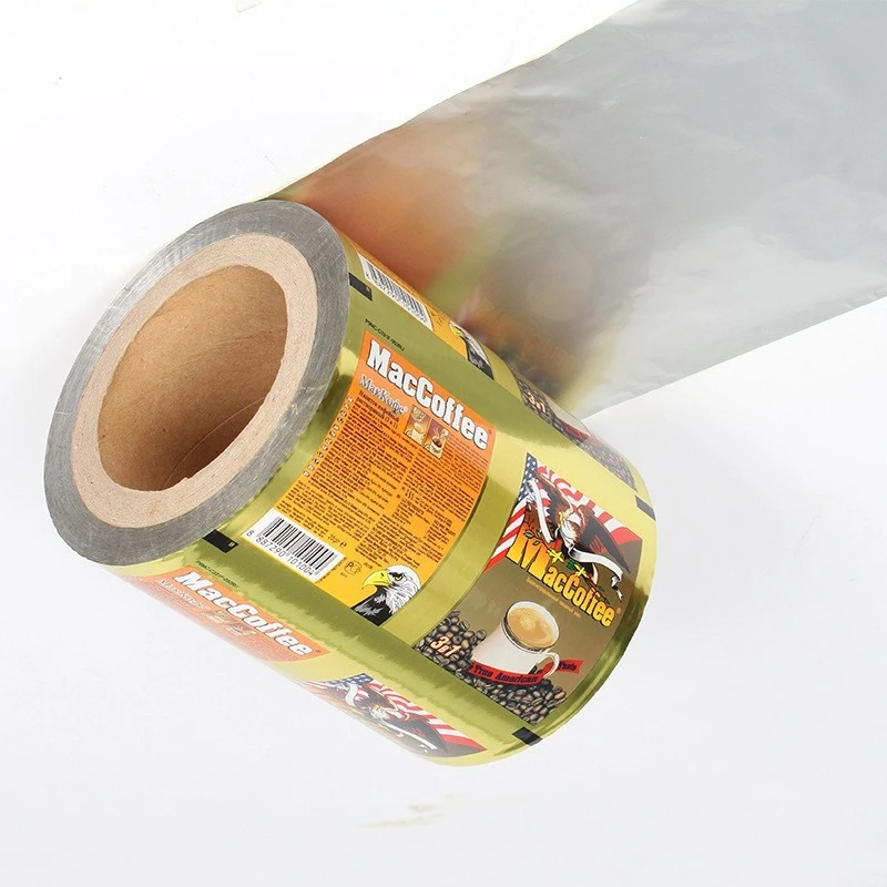 Manufacturer strong material stable appearance with printing  new material coffee food packaging roll film