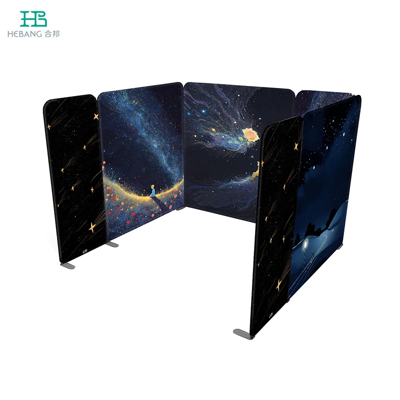 Custom Backdrop Display Trade Show Display Pop Up Banner Fabric Stands Portable Backdrop Banner