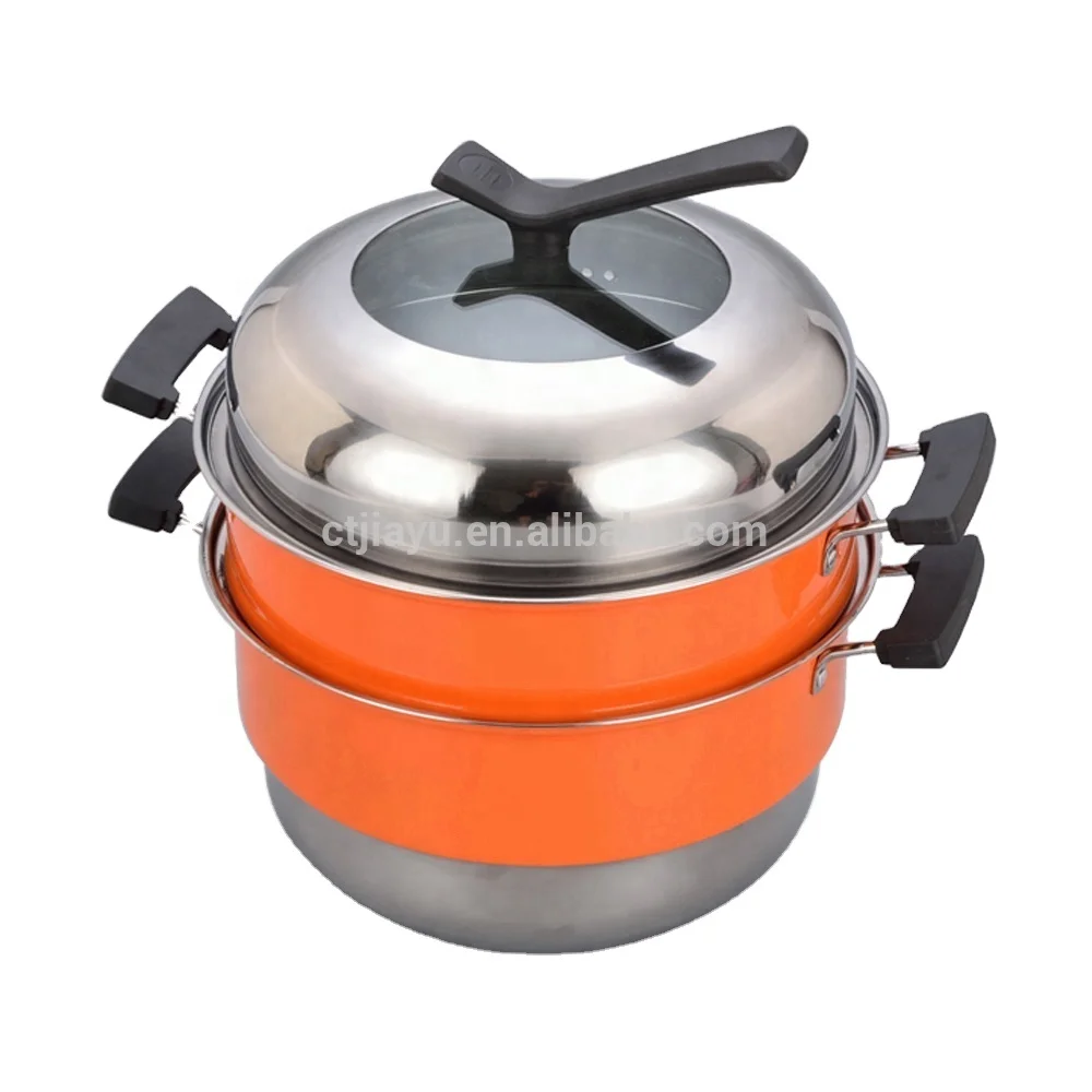 Biryani Cooking Pot With Red Color Electric Food Steamer Pot