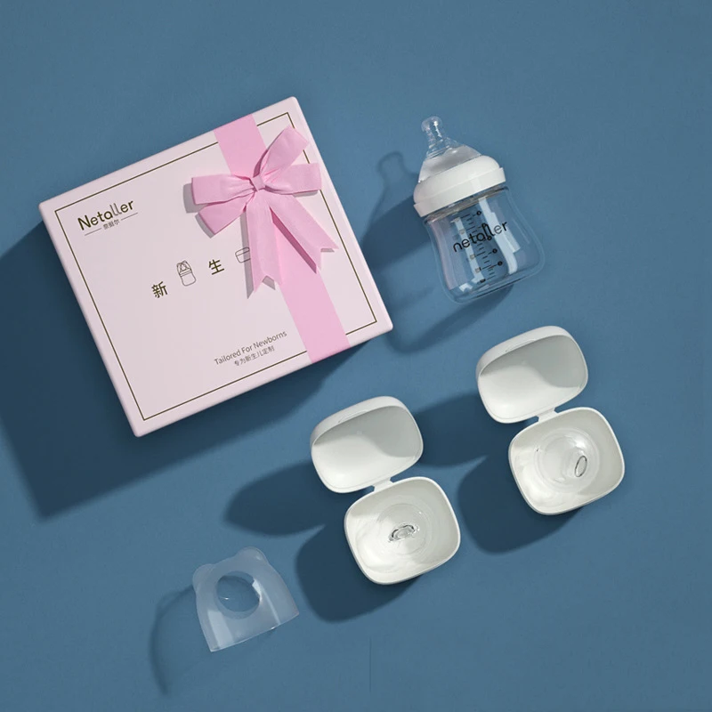 Прямая продажа с завода, Высококачественная стеклянная коробка для новорожденных, набор из 5 бутылок для кормления младенцев, герметичная