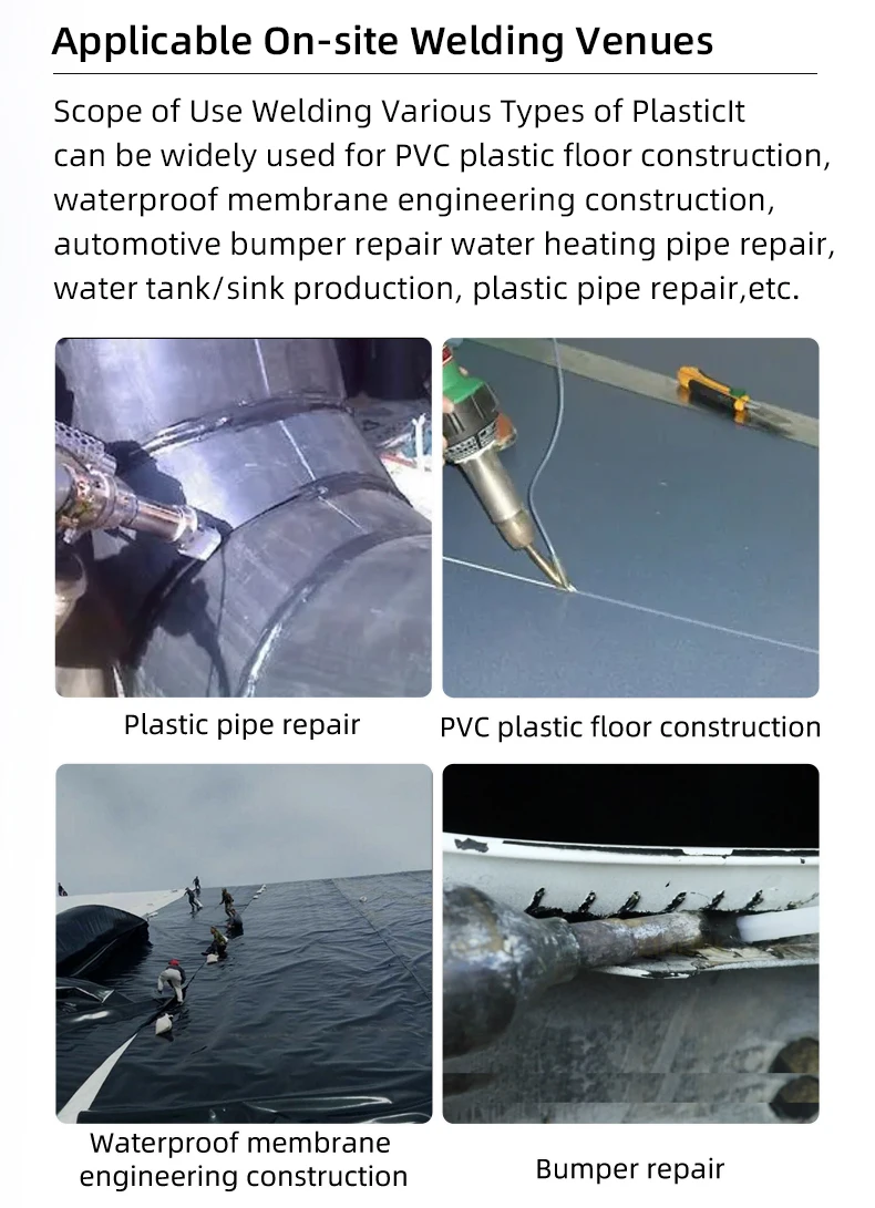 RTS708 industrial handheld 1600W Hot Air Heat Gun Plastic welding torch welding machines for geomembrane pond liner