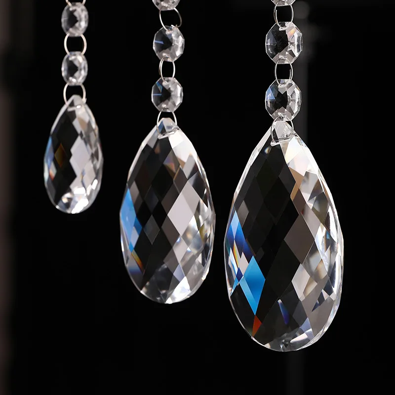 Hanging Crystal Chandelier Pendant Parts 28mm-100mm Clear Glass Teardrop Crystal Chandelier Parts Pendant