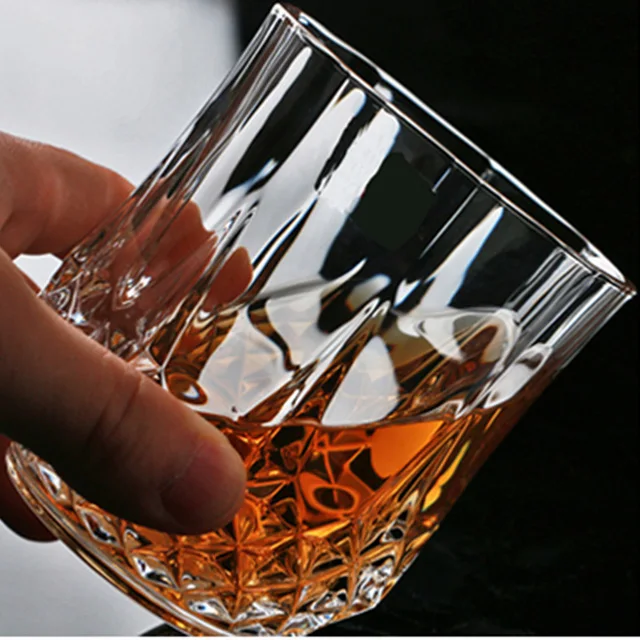 Hot Sale Old Fashioned Clear Whisky Glasses Cups Crystal Rock Shot Glass Whiskey Cup For Cocktail Glass Whiskey Glass