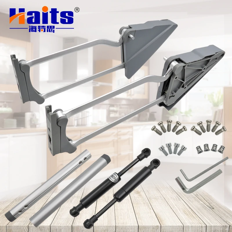 Kitchen cabinet hydraulic system heavy duty soft close lift up cabinet support