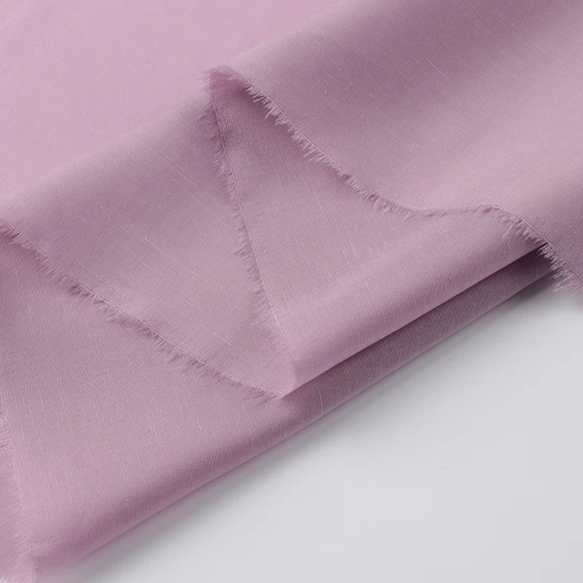 60 Count Woven Plain Poplin Lyocell Linen Slub 80% Lyocell 20% Linen Lightweight Comfortable Shirt Dress Pajama Garment Fabric