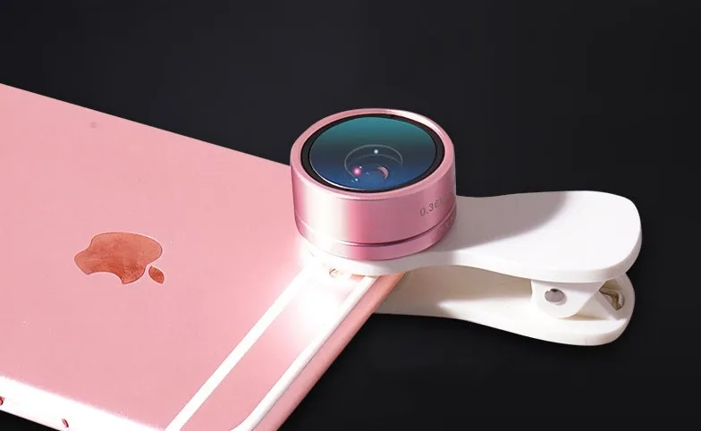 4K HD Mobile Phone Lens 0.36X Wide Angle 15 X Macro 2 IN 1 Mobile Phone External Lens From China Factory