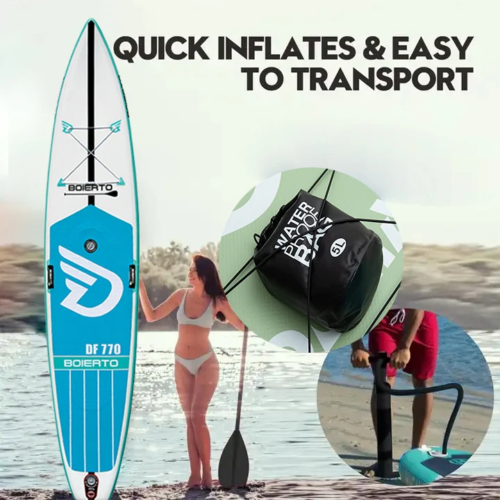 Новая продукция BOIERTO 2023 инновационная Высококачественная Водонепроницаемая гоночная доска с веслом для серфинга надувная