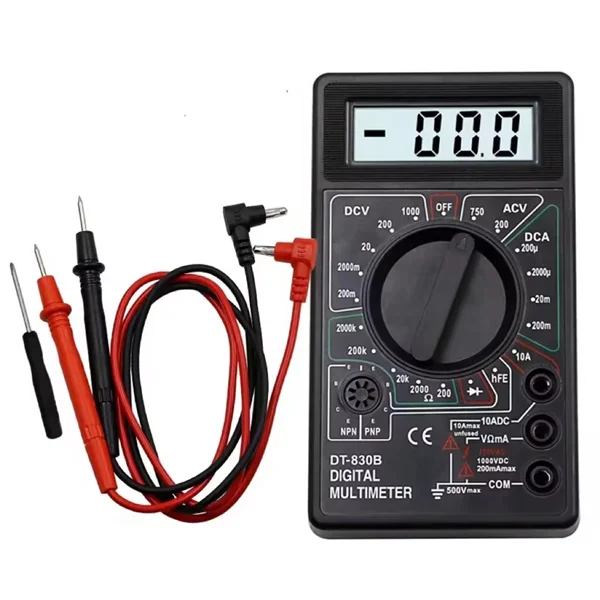 LCD Digital Mini Handheld Multimeter Voltmeter Ammeter AC/DC 750/1000V Ohm Tester Meter Probe