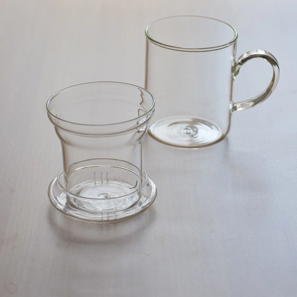 350ml 12oz  Glass Brewing Tea Cup Tea Infuser Mug