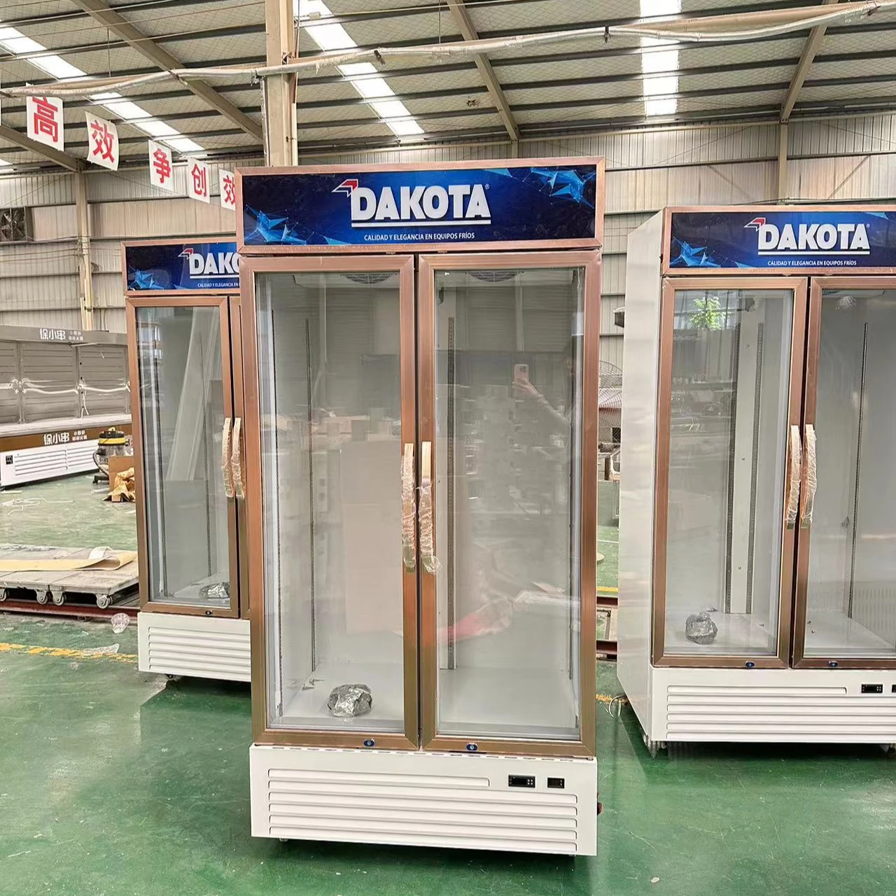 2023 New style Air cooling Double door Drinks refrigerator  Commercial Wine Cooler Glass display beverage chiller