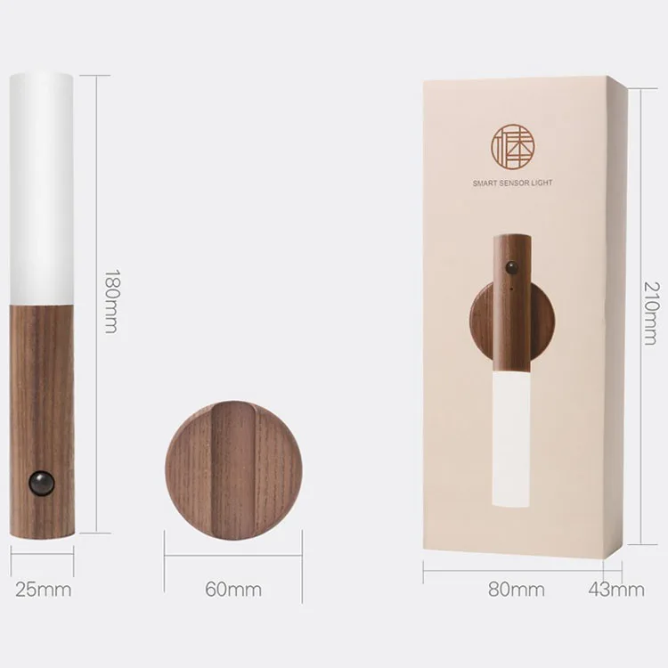 Rechargeable Household Sensor Light Smart LED Night Lighting Modern Simple Human Body Induction Wall Lamp