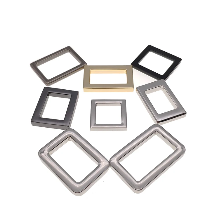 Metal Bag Accessories Factory Rectangle Square Handbag Buckle for Bag