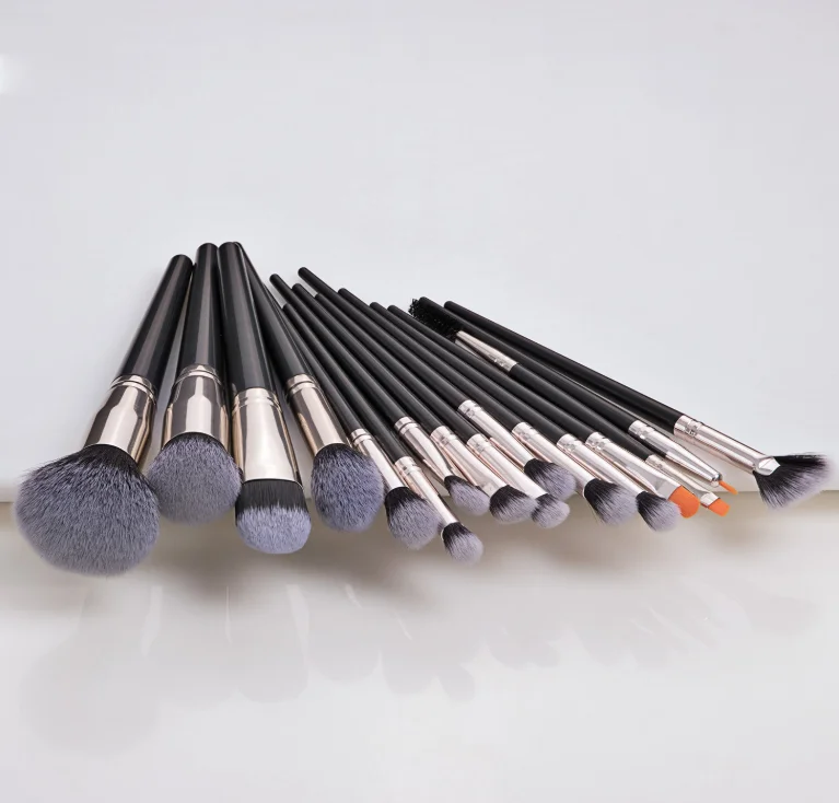 China manufacturer supply makeup brush set 16 pcs premium synthetic exclusive makeup brushes with makeup brush bag case