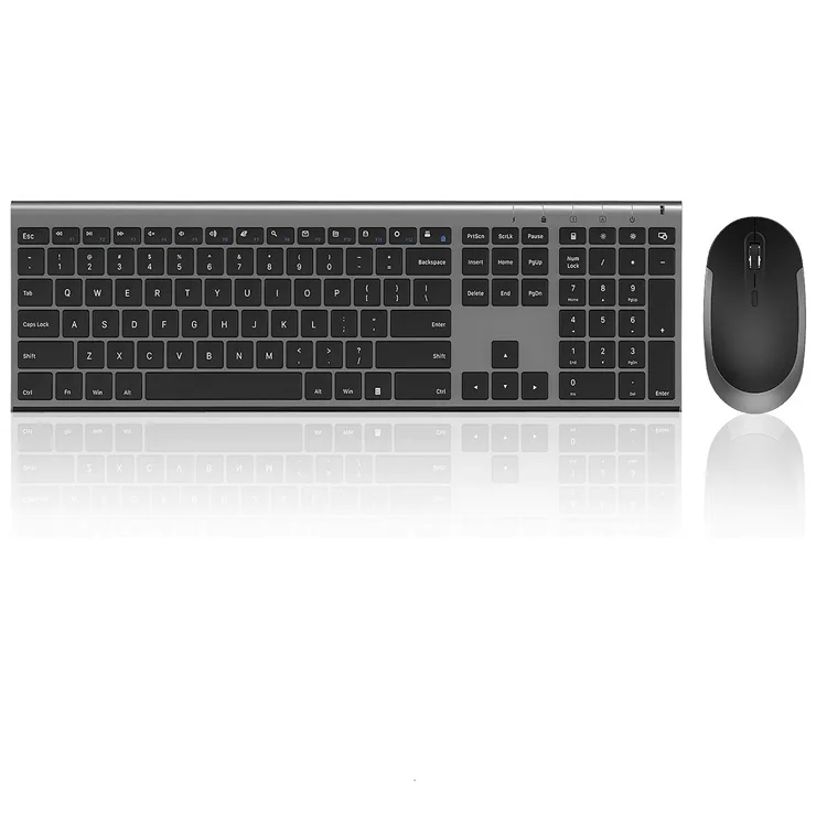 2.4GHz Rechargeable Compact Quiet Full Size Keyboard Mouse  Computer Wireless Keyboard and Mouse Combo