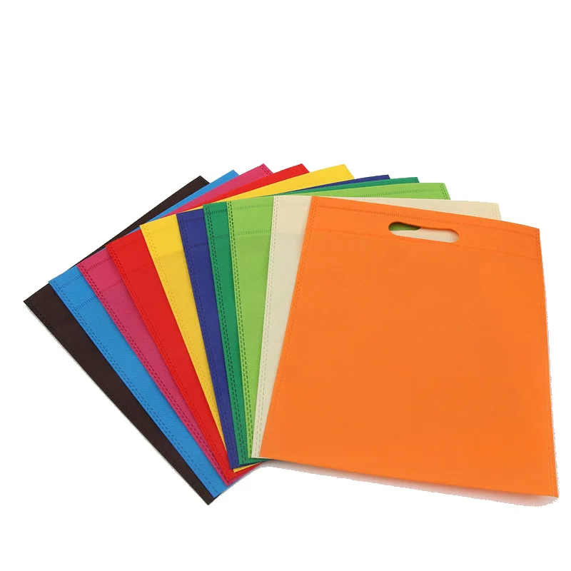 Spot High Quality Design Printed Color Size Polypropylene TNT Tote Non Woven Die Cut Bag Custom Logo