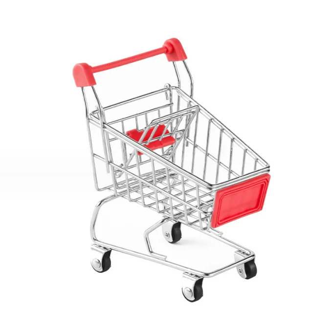 Mini Shopping Cart Kids Toys Simulation Supermarket Hand Trolleys Pretend Play Toy Kids Mini Trolley