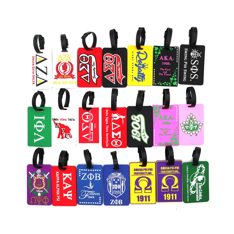 All Groups New Design Low Price Red Greek Luggage Tag Custom Colors Pattern Gift Travel Luggage Tag