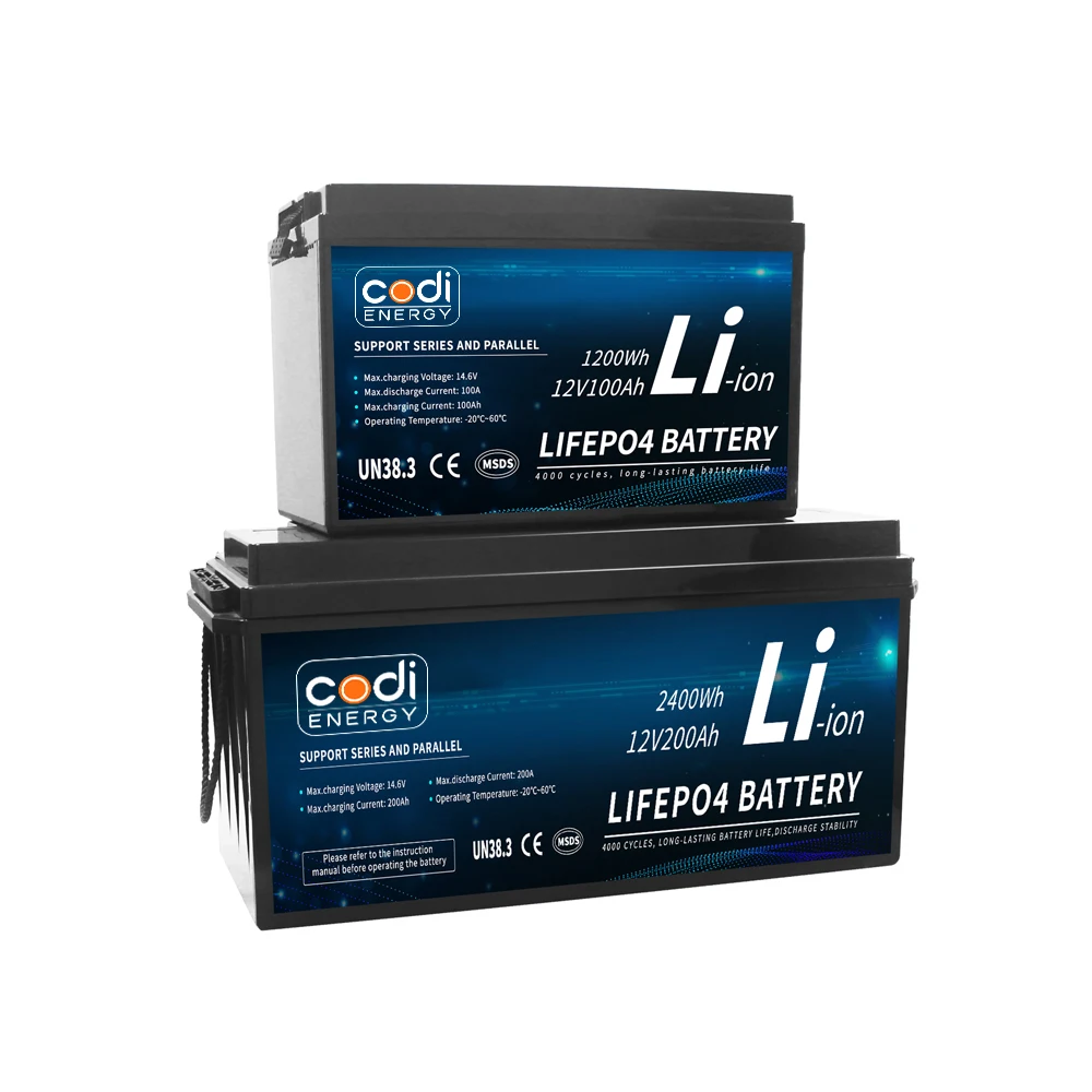 Codi Energy 12V Lithium Ionen Ion 60V 48V 24V 180Ah 100ah 200ah Lifepo4 12 V lithium Phosphate Battery Lifepo4 Pack Battery