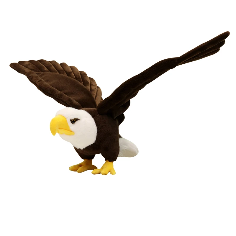 Custom Soft Eagle Plush Toy Unisex Vivid Lifelike Wild Animal Comfort Kids Gift